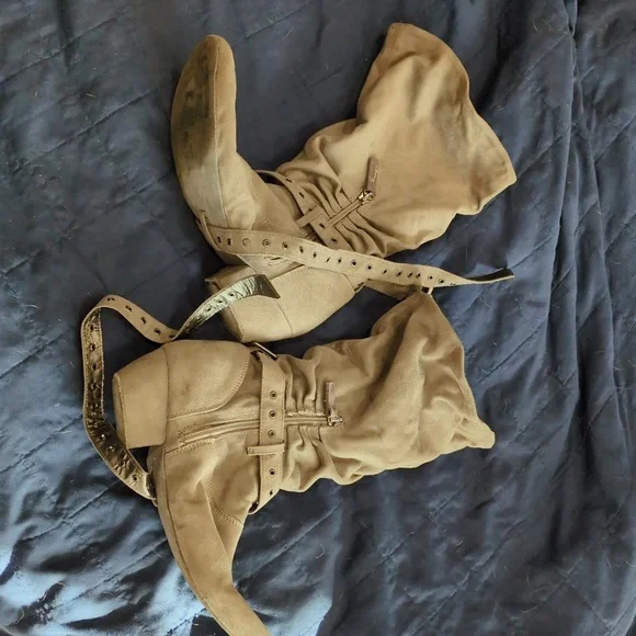 Women's Light Grey Sway'd Suede WCS Dance Boots Size EU 41/US 10 - Picture 4 of 6